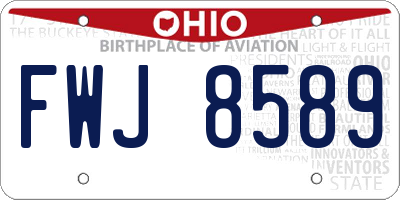 OH license plate FWJ8589