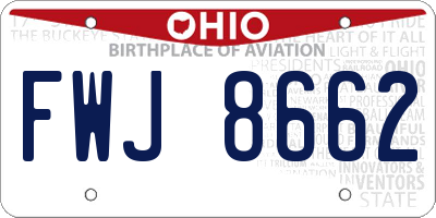 OH license plate FWJ8662