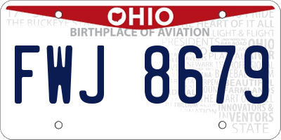 OH license plate FWJ8679