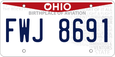 OH license plate FWJ8691