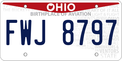 OH license plate FWJ8797