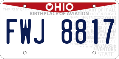 OH license plate FWJ8817
