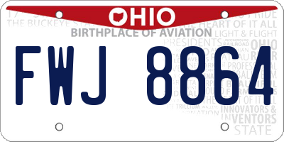 OH license plate FWJ8864