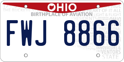 OH license plate FWJ8866