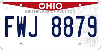 OH license plate FWJ8879