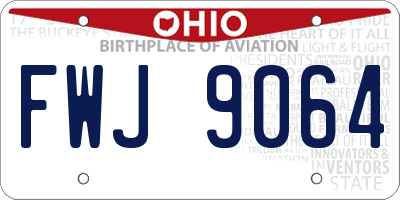 OH license plate FWJ9064