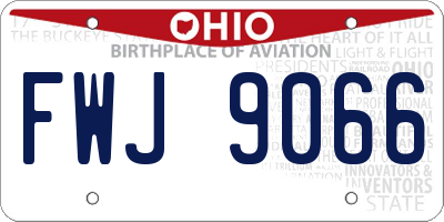OH license plate FWJ9066