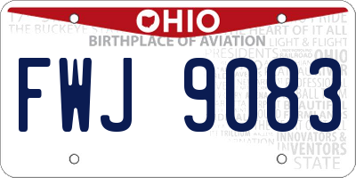 OH license plate FWJ9083
