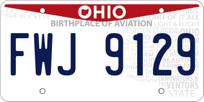 OH license plate FWJ9129
