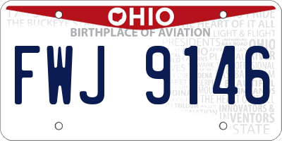 OH license plate FWJ9146