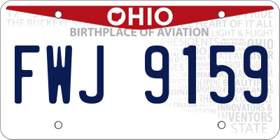 OH license plate FWJ9159