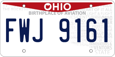 OH license plate FWJ9161