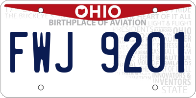 OH license plate FWJ9201