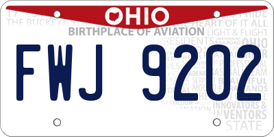 OH license plate FWJ9202