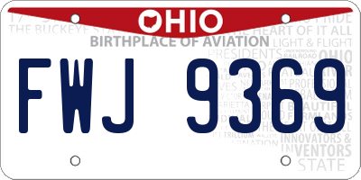 OH license plate FWJ9369
