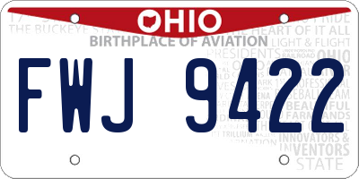 OH license plate FWJ9422