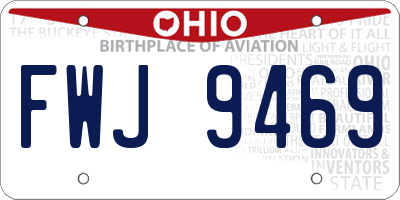 OH license plate FWJ9469