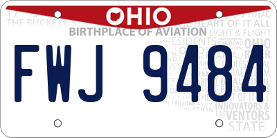 OH license plate FWJ9484