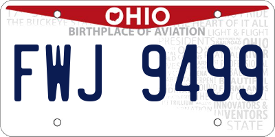 OH license plate FWJ9499