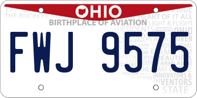 OH license plate FWJ9575