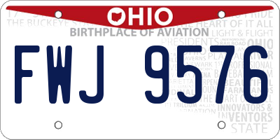 OH license plate FWJ9576