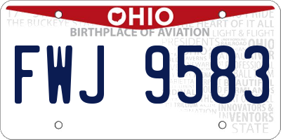 OH license plate FWJ9583