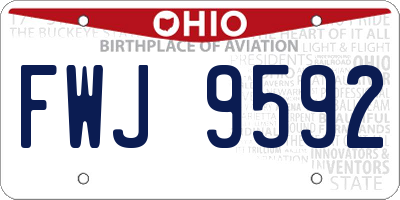 OH license plate FWJ9592