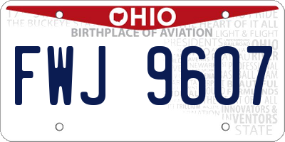 OH license plate FWJ9607