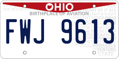 OH license plate FWJ9613