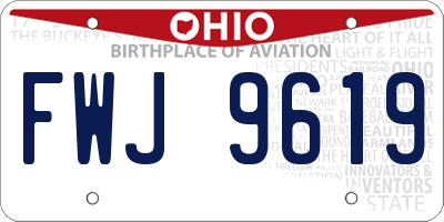 OH license plate FWJ9619