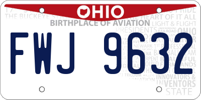 OH license plate FWJ9632