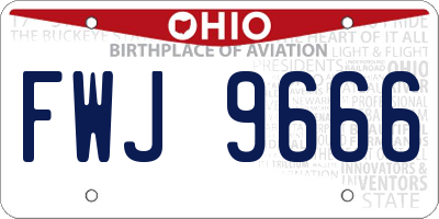 OH license plate FWJ9666