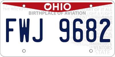 OH license plate FWJ9682