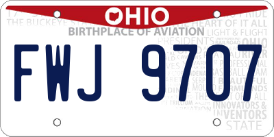 OH license plate FWJ9707
