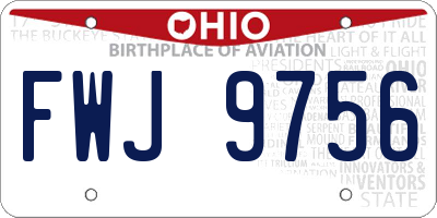 OH license plate FWJ9756