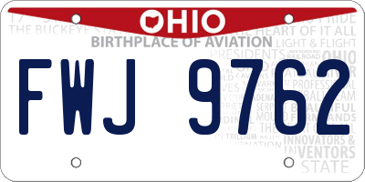 OH license plate FWJ9762