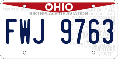 OH license plate FWJ9763