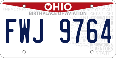 OH license plate FWJ9764