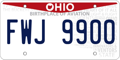 OH license plate FWJ9900