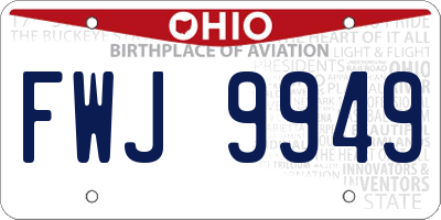 OH license plate FWJ9949