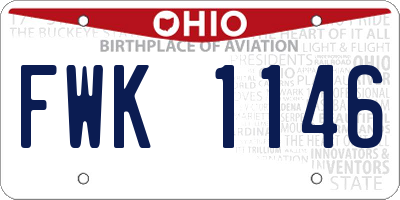 OH license plate FWK1146