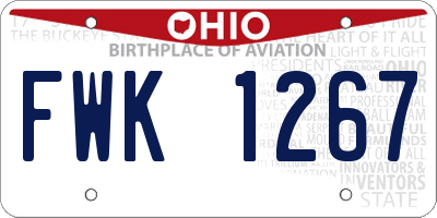OH license plate FWK1267