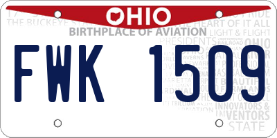 OH license plate FWK1509