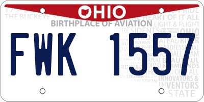 OH license plate FWK1557