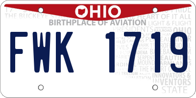 OH license plate FWK1719