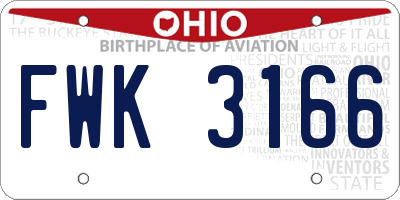 OH license plate FWK3166