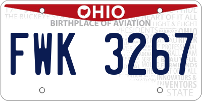 OH license plate FWK3267
