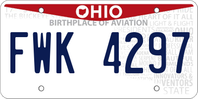 OH license plate FWK4297