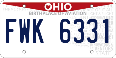 OH license plate FWK6331