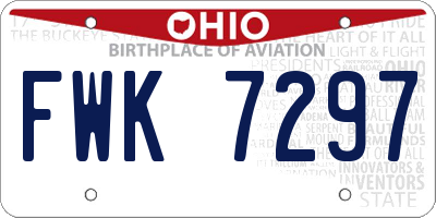 OH license plate FWK7297